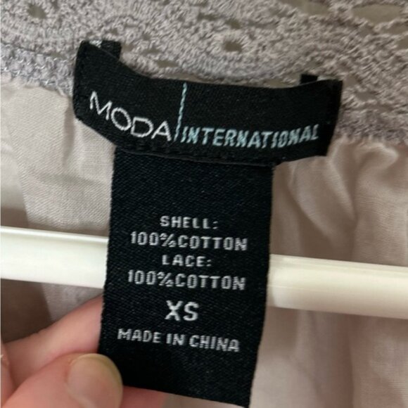 Victoria's Secret Moda Babydoll Blouse Tank Top Gray Lace Size XS - Picture 5 of 11